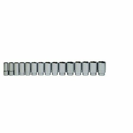 WILLIAMS Socket Set, 15 Pieces, 3/4 Inch Dr, Deep, 3/4 Inch Size JHW33932